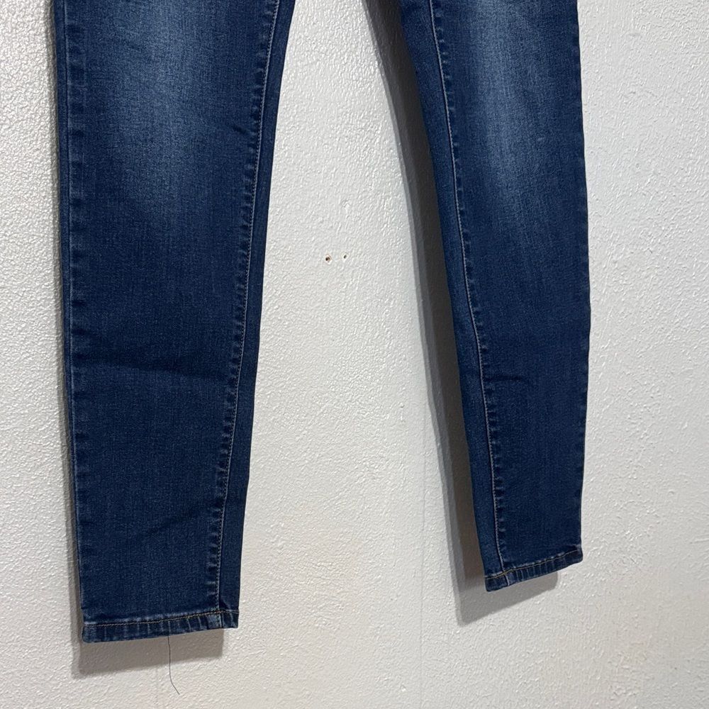 Kancan Maria High Rise Ankle Skinny Jeans Dark Wash Indigo Blue Stretch Denim 11 - Picture 5 of 10